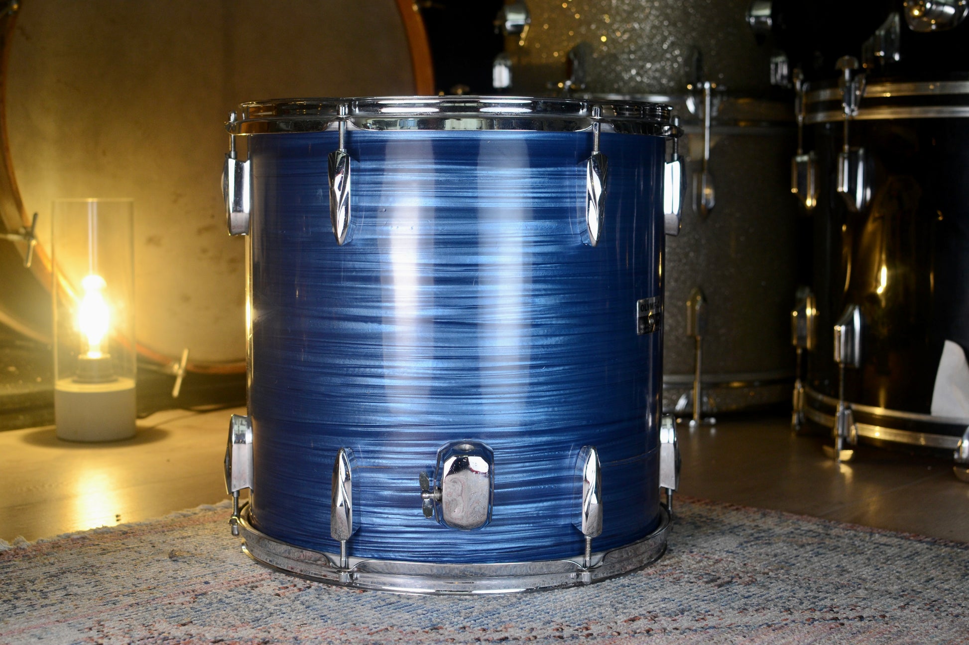 Premier Olympic 14" x 14" Floor Tom in Blue Silk Pearl - 1970s