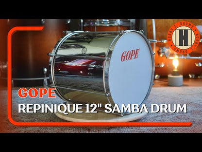 GOPE 12"x30cm Repinique Samba Drum in Mirror Chrome