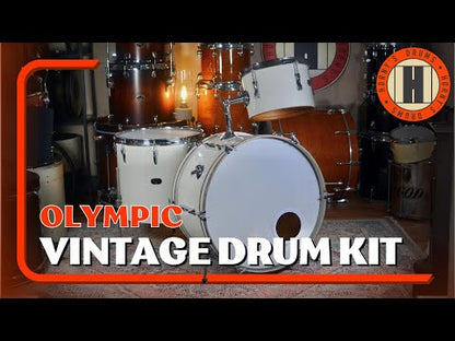 Olympic by Premier Vintage Concert Tom Drum Kit in White Duroplastic - 1971