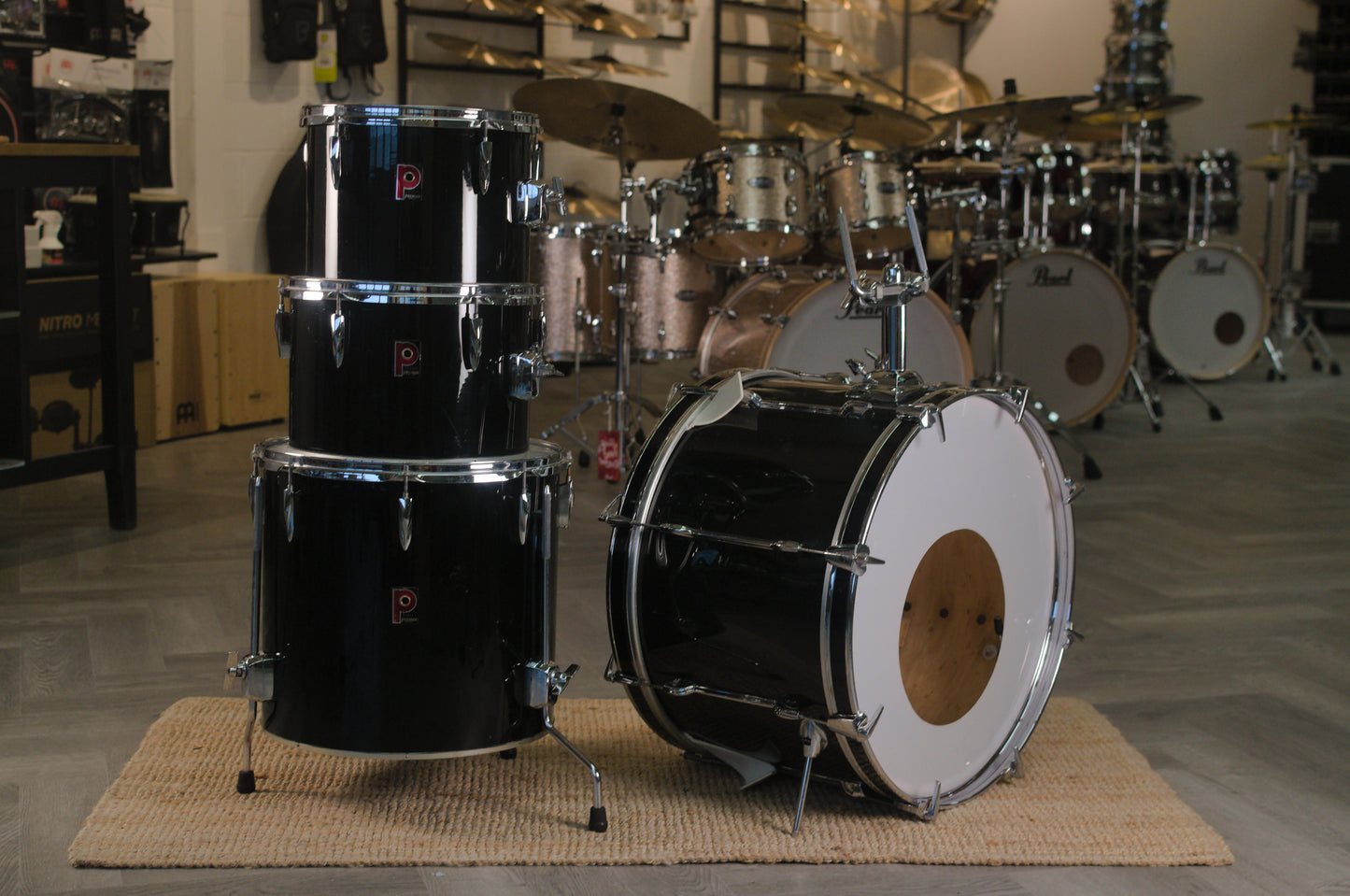 Premier APK Concert Tom Drum Kit in Liquid Black - 1990's