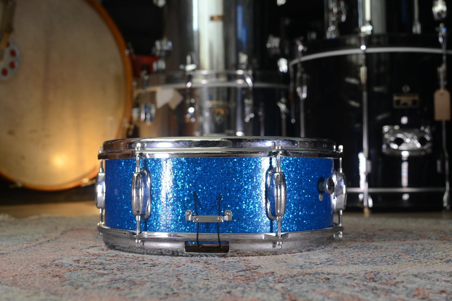 Slingerland Deluxe Student Model 14x5.5" Snare Drum in Sparkling Blue Pearl - 1973