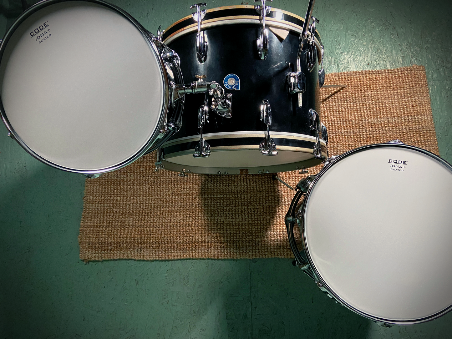 Beverley 'The Galaxy 21' 3-Piece Mahogany Drum Kit in Jet Black - 1969