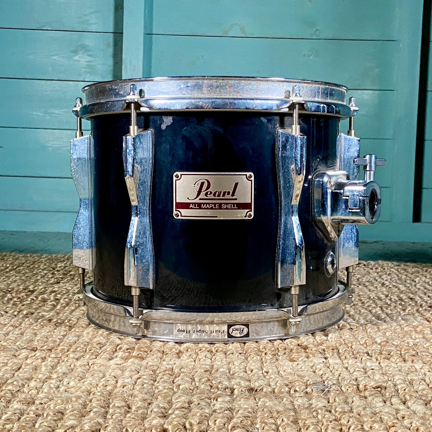 Pearl MLX All Maple Shell 10x8" Rack Tom in Piano Black - 1988