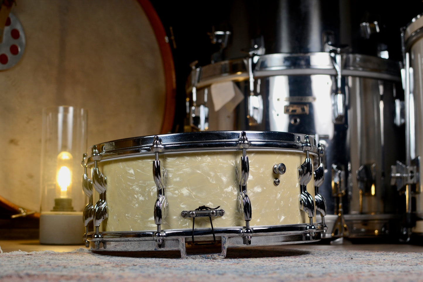 Premier Hi-Fi 14x5.5" Vintage Birch Snare Drum in White Marine Pearl - 1959