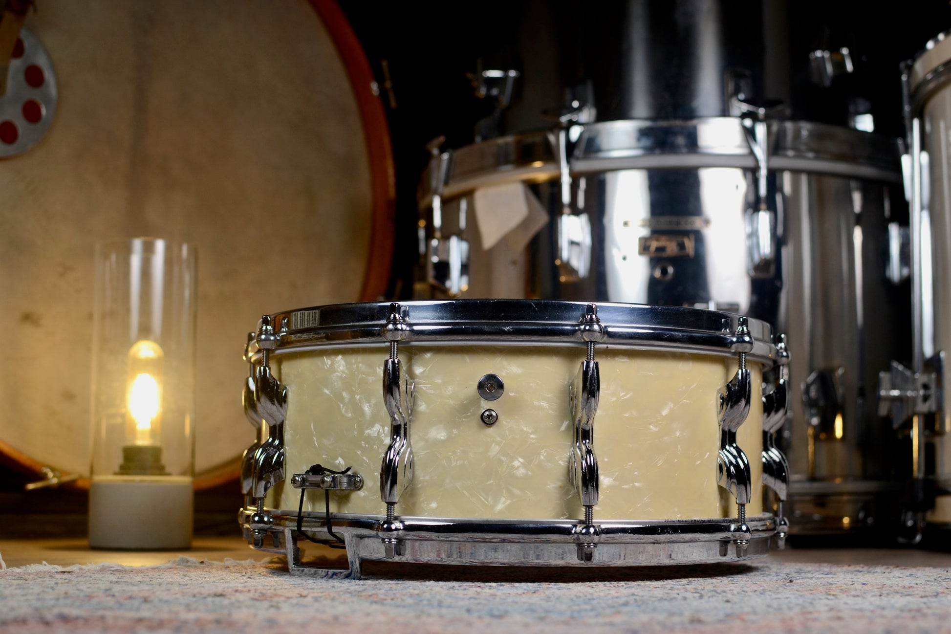 Premier Hi-Fi 14x5.5" Vintage Birch Snare Drum in White Marine Pearl - 1959