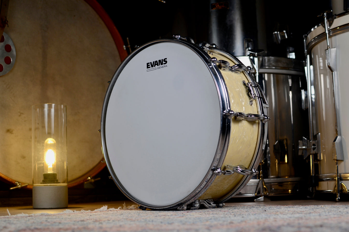 Premier Hi-Fi 14x5.5" Vintage Birch Snare Drum in White Marine Pearl - 1959