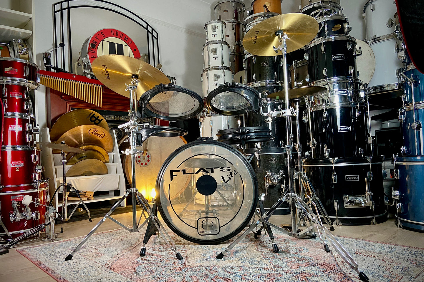Arbiter Flats Lite Drum Kit with Hardware & Cymbals