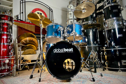 GlobalBeat Junior Drum Kit by Sonor in Blue - 18/10/12/14/12SD