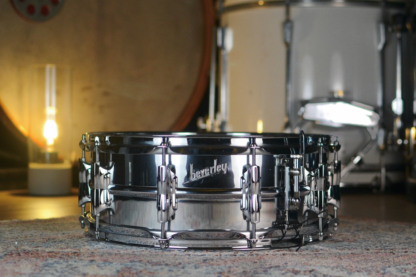 Beverley 'Cosmic 21' 14 x 5.5" Chrome Over Aluminium Snare Drum - 1960's