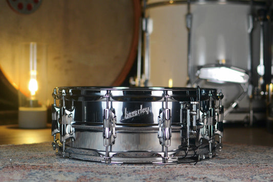 Beverley 'Cosmic 21' 14 x 5.5" Chrome Over Aluminium Snare Drum - 1960's