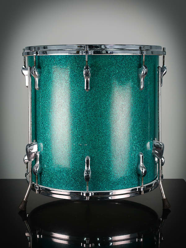 John Grey & Sons Autocrat 16x16" Floor Tom in Green Sparkle - 1963