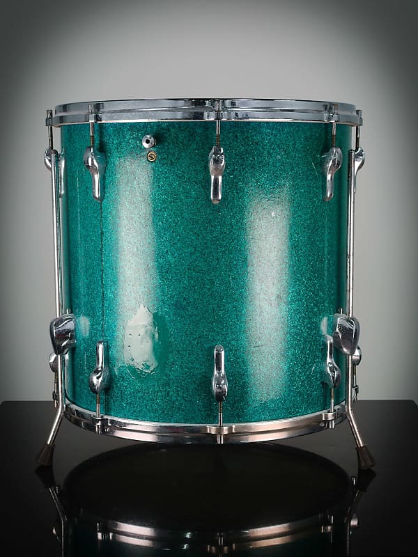 John Grey & Sons Autocrat 16x16" Floor Tom in Green Sparkle - 1963