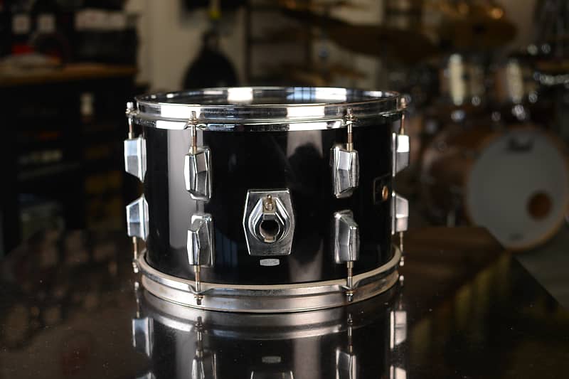 Pearl Maxwin '512' 12x8" Rack Tom 1980's Jet Black