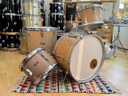 Premier Olympic '65' Drum Kit in 'Sparkling -Blue' (Gold) Finish - Late 1960's