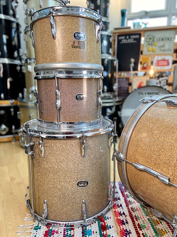 Premier Olympic '65' Drum Kit in 'Sparkling -Blue' (Gold) Finish - Late 1960's