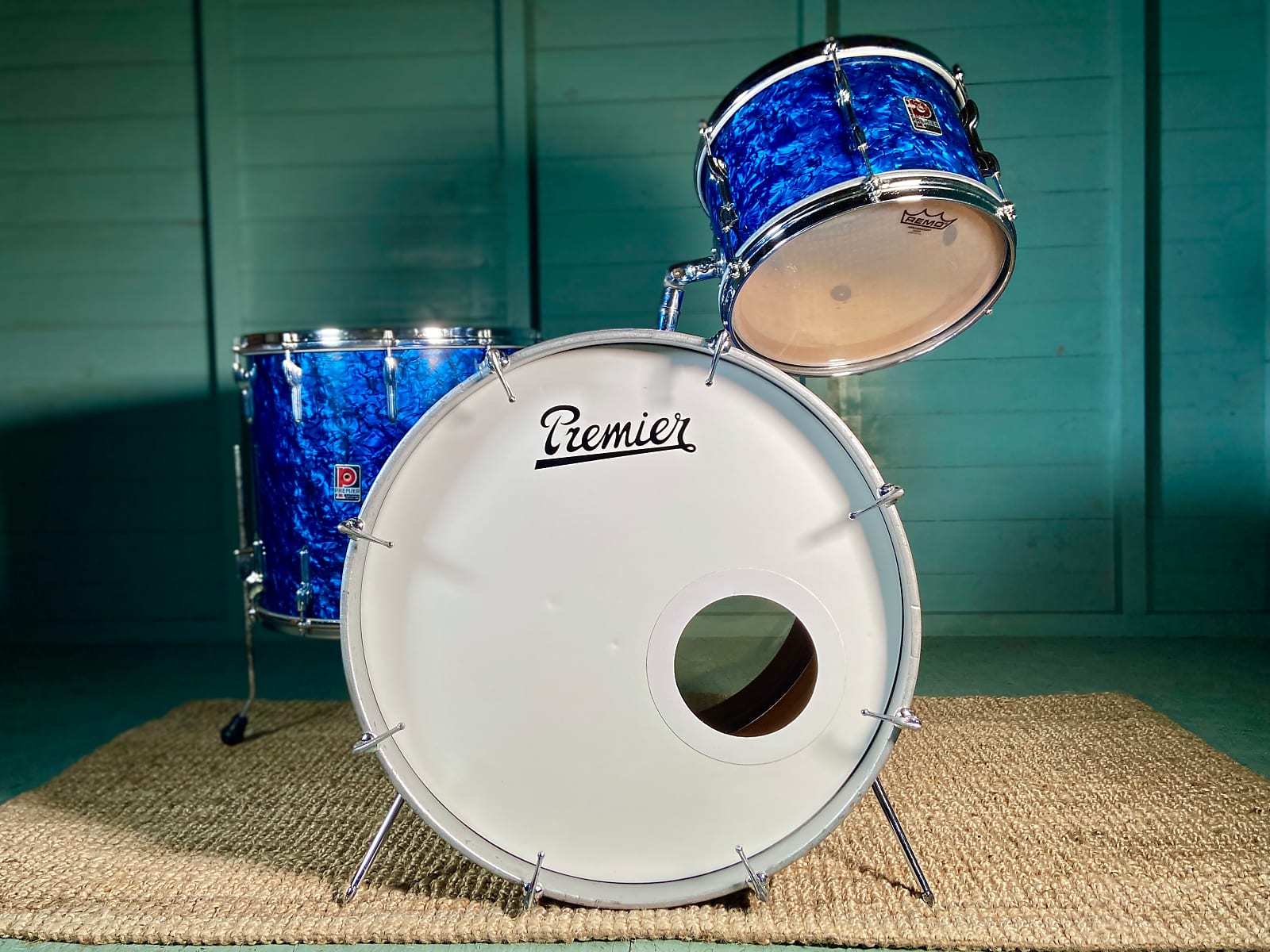 Premier '54' Vintage Drum Kit Blue Marine Pearl - 1966