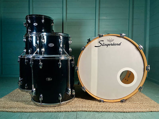 Slingerland 6pcs Drum kit in Black Beauty Finish - 1978