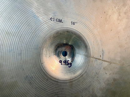 Sabian Pre-AA Series 16” Thin Crash Cymbal 995g - 1980’s