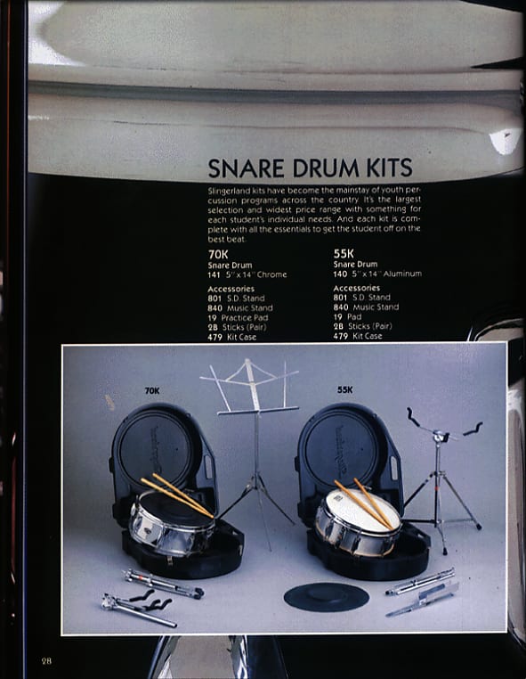 Slingerland '70K Scholastic' Snare Drum Set with '141' Festival Model 14x5" Snare Drum - 1979