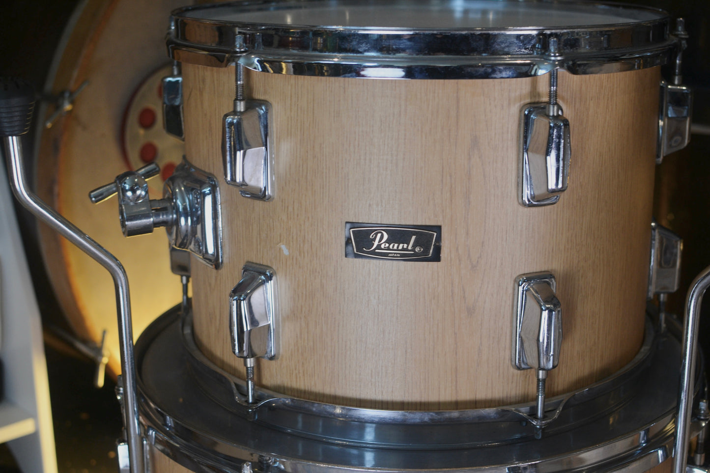 Pearl 'FW-522' Wood-Fibreglass Drum Kit with Wood Wrap - 13/16/22" - 1976