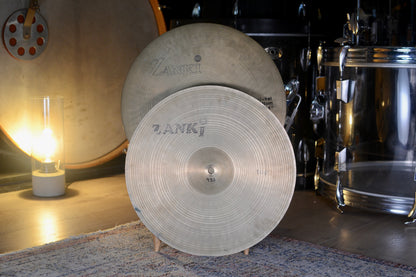 Zanki 'Hollow Badge' Vintage 14" Hi-hat Cymbals 933/1086g - 1960-70's