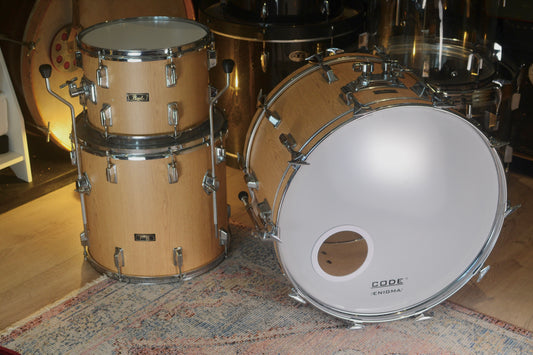 Pearl 'FW-522' Wood-Fibreglass Drum Kit with Wood Wrap - 13/16/22" - 1976