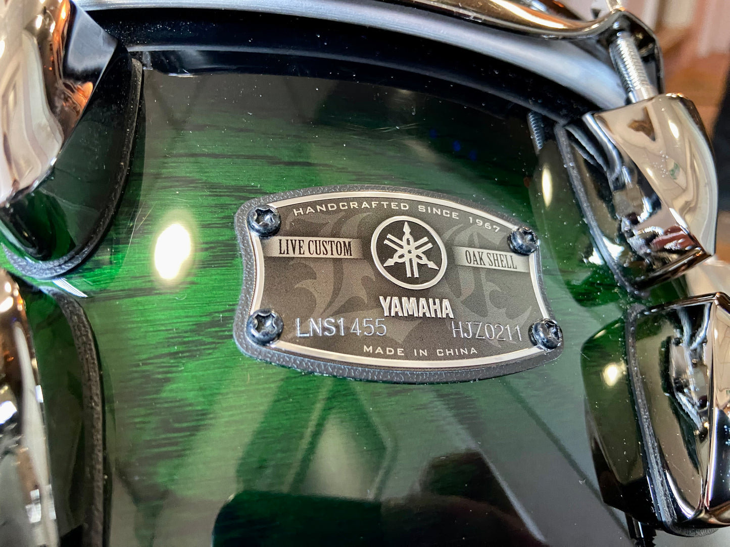 Yamaha 14x5.5" Live Custom Snare Drum in Emerald Shadow Fade