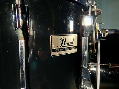 Pearl Export Pro Series Drum Kit Fusion Sizes in Piano Black - Mid 1990's