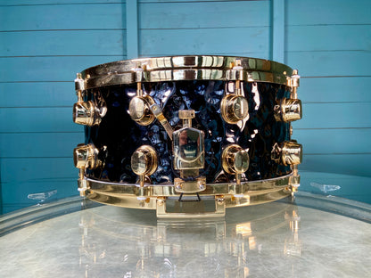 Black Panther 14x6.5” Hammered Brass Snare Drum with 24K Gold Hardware - BPBR465H