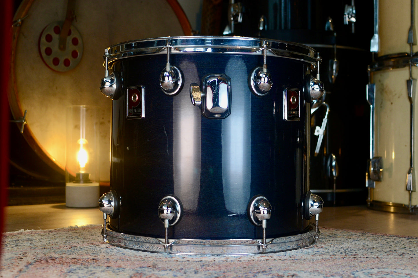 Premier Genista 15x13" Rack/Floor Tom in Cobalt Blue - 1990's