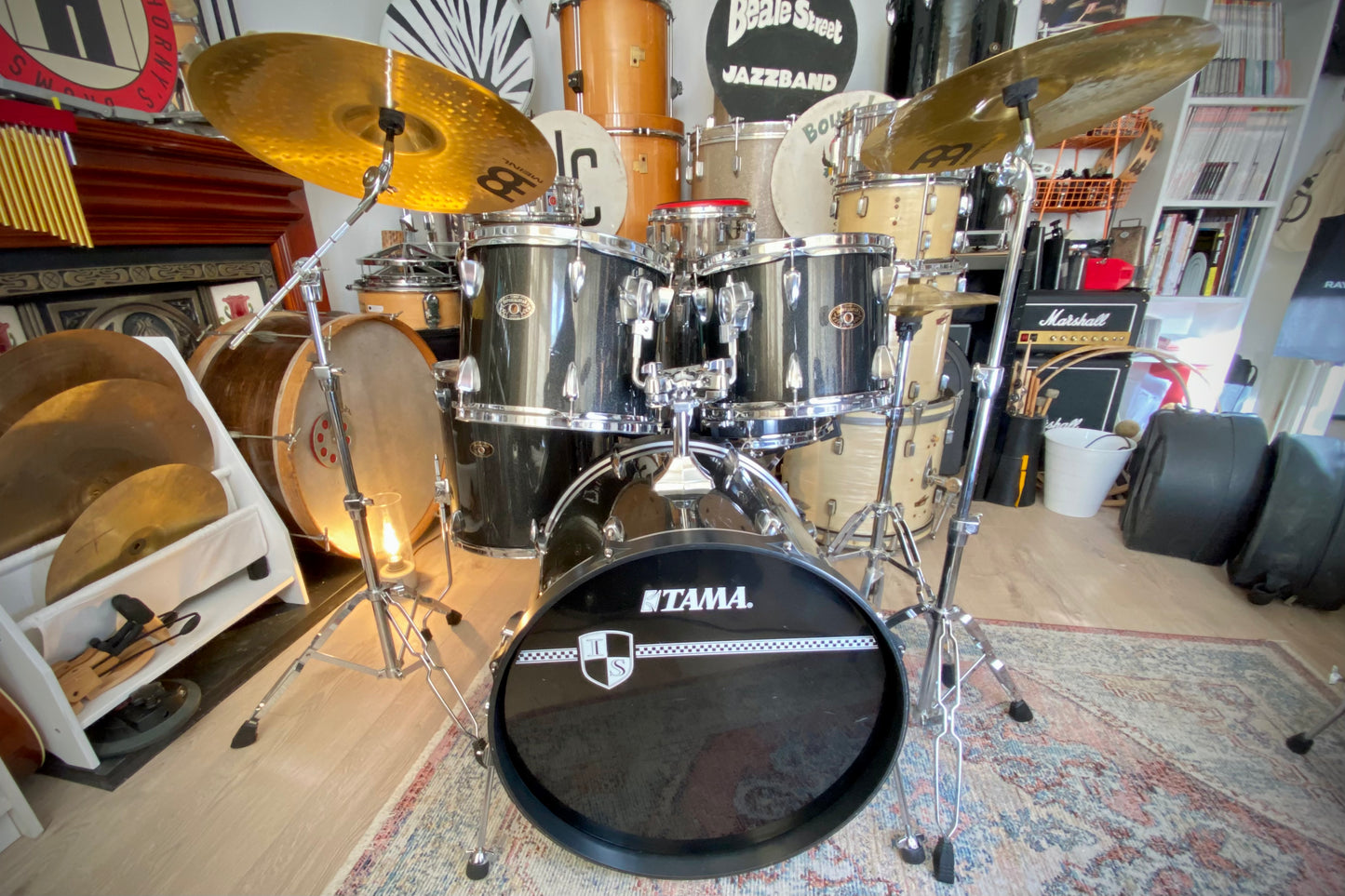 Tama Imperialstar 5-Piece Drum Kit with Cymbals and Hardware - Silver Sparkle