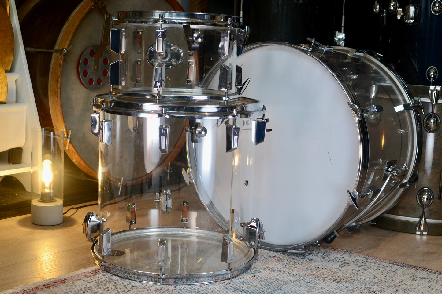 Sonor Champion 'Acryl' Acrylic Vintage 3-Piece Drum Kit in Clear - 1970's