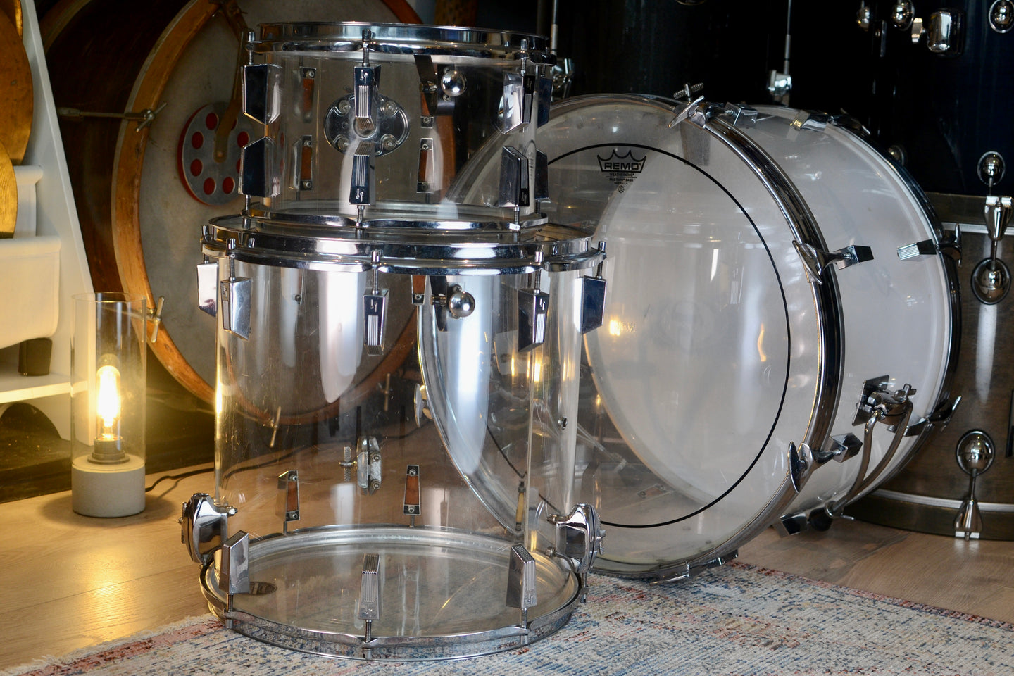Sonor Champion 'Acryl' Acrylic Vintage 3-Piece Drum Kit in Clear - 1970's