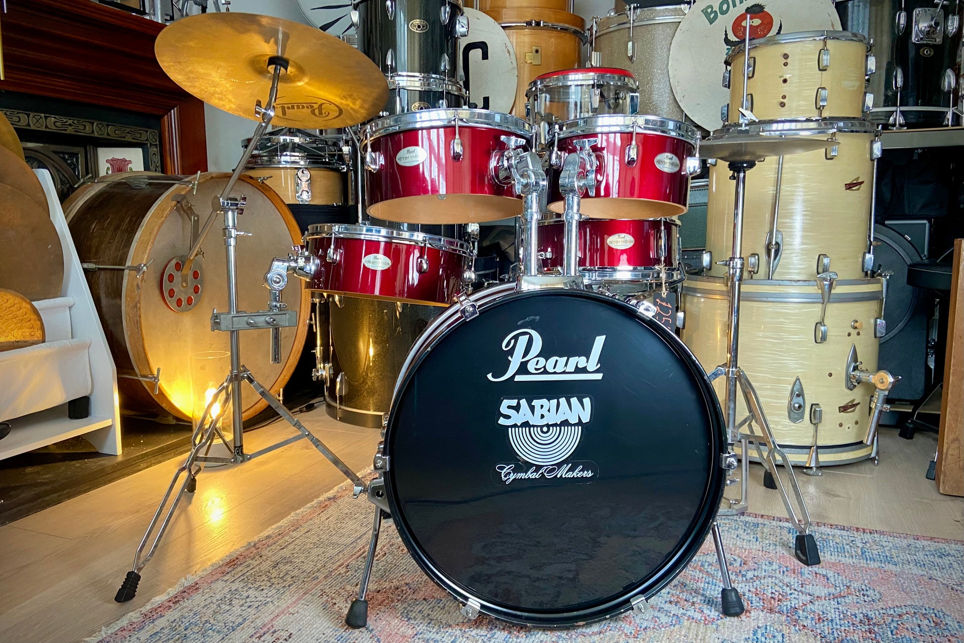 Pearl Rhythm Traveller Compact Drum Kit inc Cymbals & Hardware