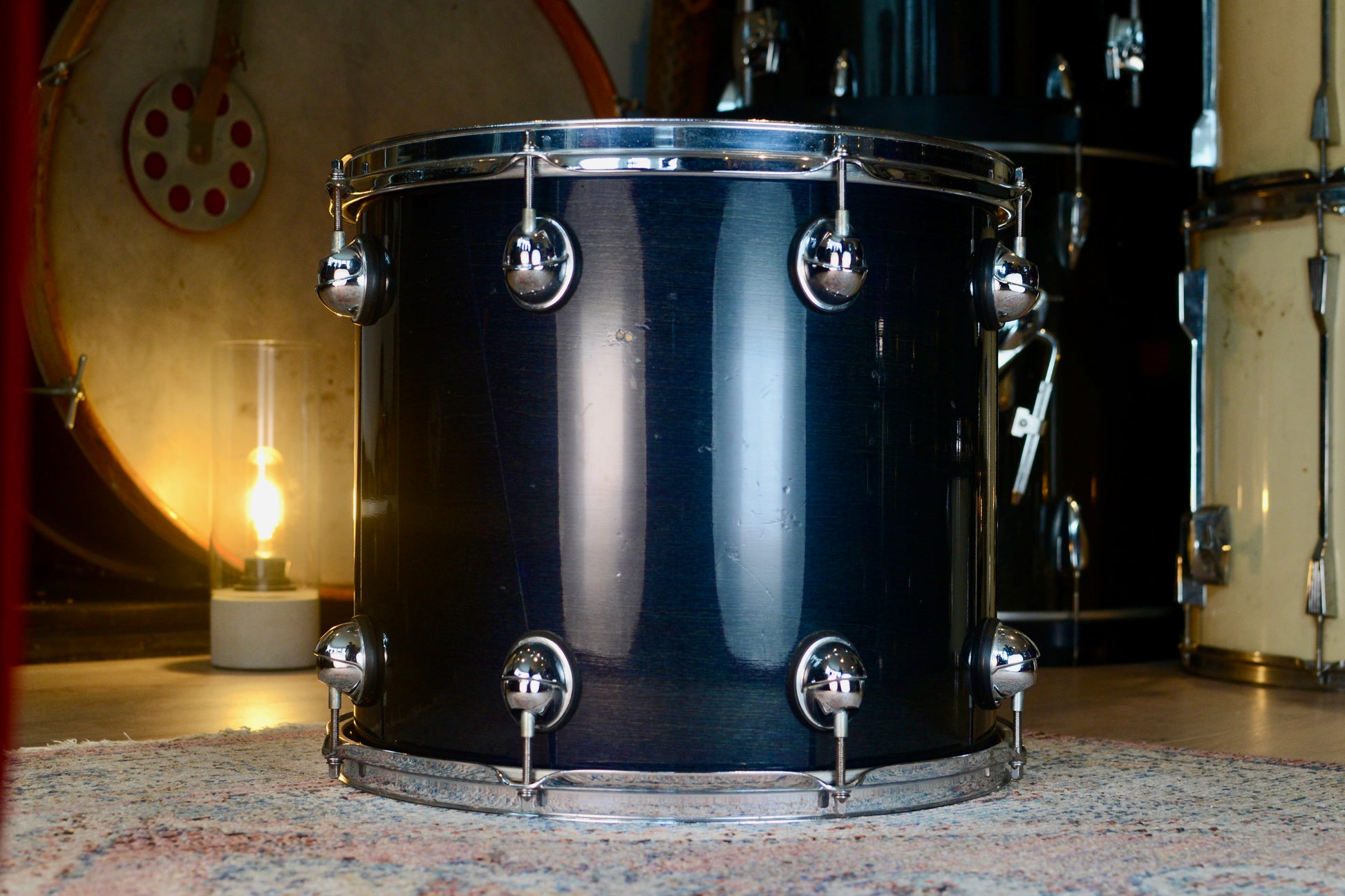 Premier Genista 15x13" Rack/Floor Tom in Cobalt Blue - 1990's